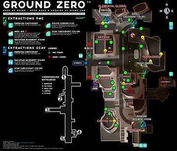 Escape from Tarkov Ground Zero Map, Extracts and Quests Guide