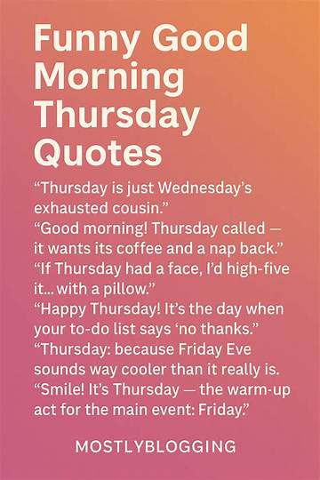 Hilarious Thursday Quotes to Brighten Your Day